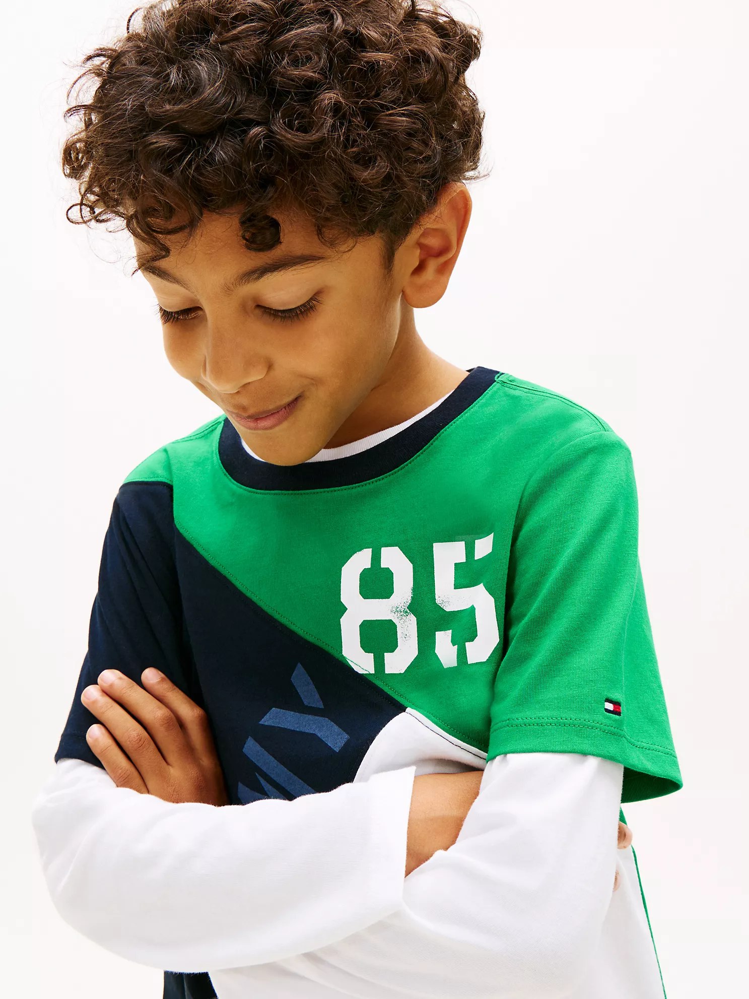 Kids' Tommy 85 Colorblock T-Shirt-Olympic Green - Image 2