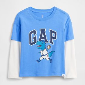 babyGap Graphic T-Shirt-Union Blue Dinosour