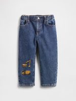 babyGap Graphic Baggy Jeans-Medium Wash Tractor