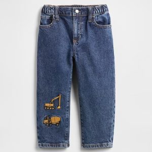 babyGap Graphic Baggy Jeans-Medium Wash Tractor