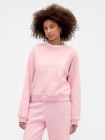 Oversized Wedge Gap Logo Sweatshirt-Pure Pink