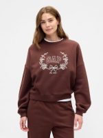 Oversized Wedge Gap Logo Sweatshirt-Chocolate Bar Brown