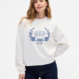 Oversized Wedge Gap Logo Sweatshirt-New Off White