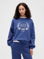 Oversized Wedge Gap Logo Sweatshirt-Blue Track