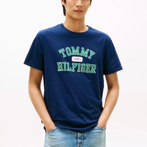 Tommy Varsity Logo T-Shirt-Navy
