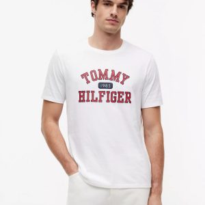 Tommy Varsity Logo T-Shirt-Optic White