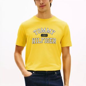Tommy Varsity Logo T-Shirt-Marigold Yellow
