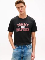 Tommy Varsity Logo T-Shirt-Black