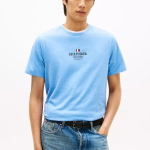 Hilfiger NY Logo T-Shirt-Blue Heather