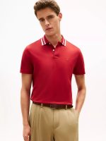 Regular Fit Jacquard Tipped Polo-Regatta Red