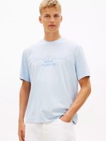 Tommy Jeans Distressed Logo T-Shirt-Sweet Blue