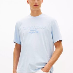 Tommy Jeans Distressed Logo T-Shirt-Sweet Blue
