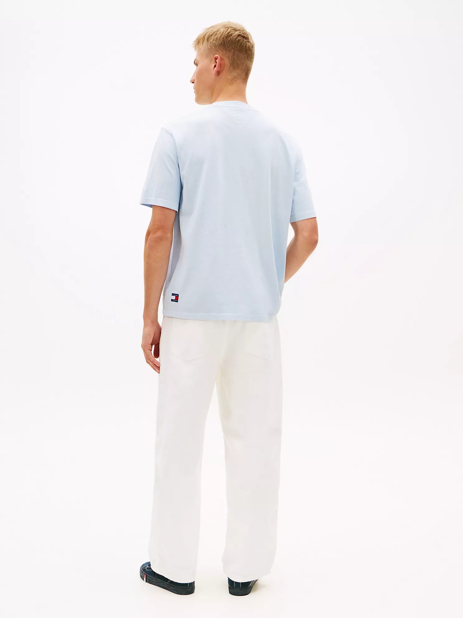 Tommy Jeans Distressed Logo T-Shirt-Sweet Blue - Image 3