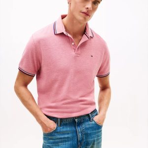 Regular Fit Tommy Wicking Polo-Pink Heather