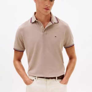 Regular Fit Tommy Wicking Polo-Smooth Taupe