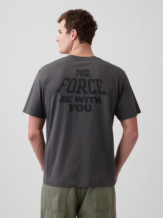 Star Wars™ Everyday Soft Relaxed Graphic T-Shirt-Soft Black - Image 3