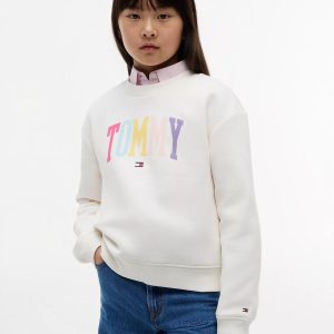 Kids' Tommy Logo Sweatshirt-Ivory Silk