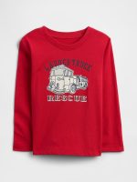 babyGap Graphic T-Shirt-Modern Red Firetruck
