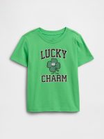 babyGap Graphic T-Shirt-Poison Green Lucky Charm St Patricks Day
