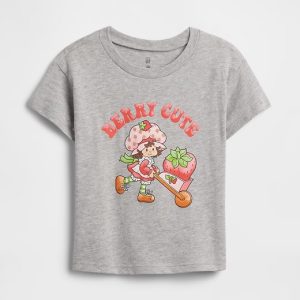 babyGap Graphic T-Shirt-Cream And Beige Strawberry