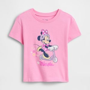 babyGap × Disney Graphic T-Shirt-Parisian Pink Minnie Mouse Scooter