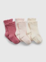 Baby First Favorites Crew Socks (3-Pack)-Barely Pink