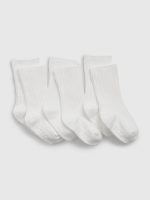 Baby First Favorites Crew Socks (3-Pack)-Optic White