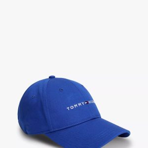 Embroidered Tommy Logo Baseball Cap-Wedge Blue