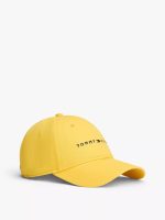 Embroidered Tommy Logo Baseball Cap-Marigold Yellow