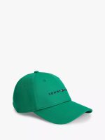 Embroidered Tommy Logo Baseball Cap-Olympic Green
