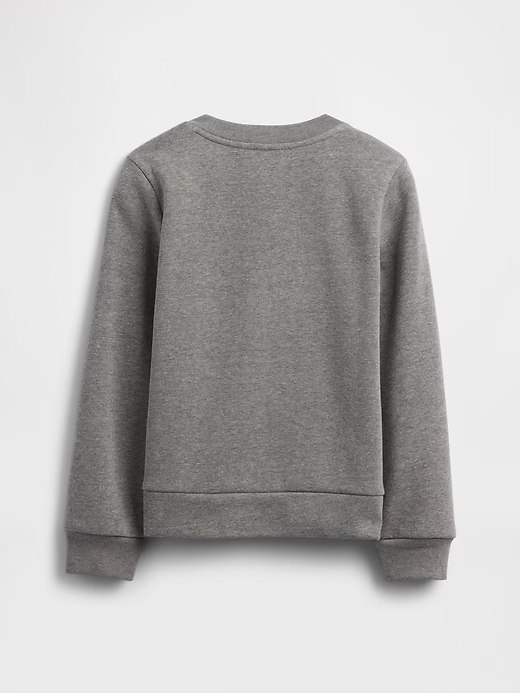 Kids Gap Graphic Sweatshirt-Dark Gray Bear Print - Image 3