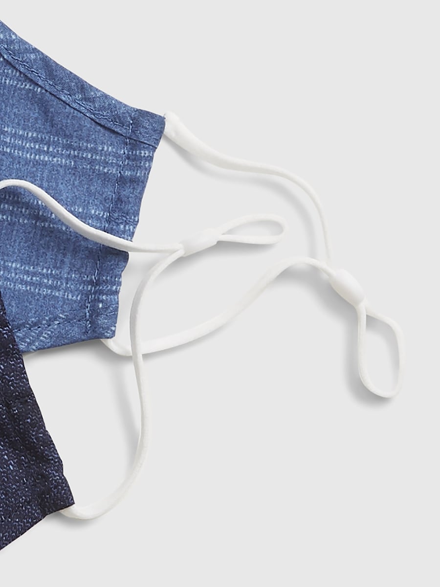 READYSTOCK Adult Statement Contour Mask with Filter Pocket (3-Pack) - Vote Multi Blue - Image 3