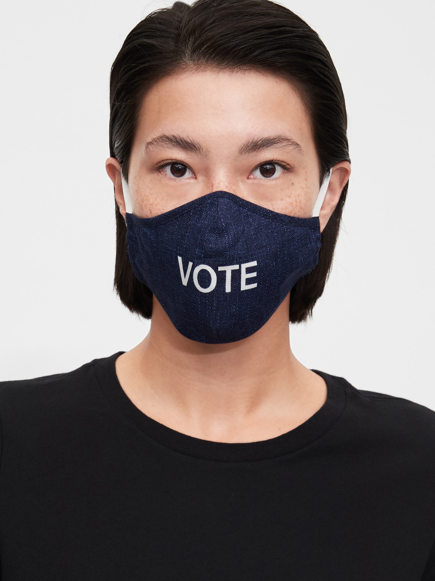 READYSTOCK Adult Statement Contour Mask with Filter Pocket (3-Pack) - Vote Multi Blue - Image 2