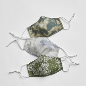 READYSTOCK Kids Contour Mask with Filter Pocket (3-Pack) - olive print