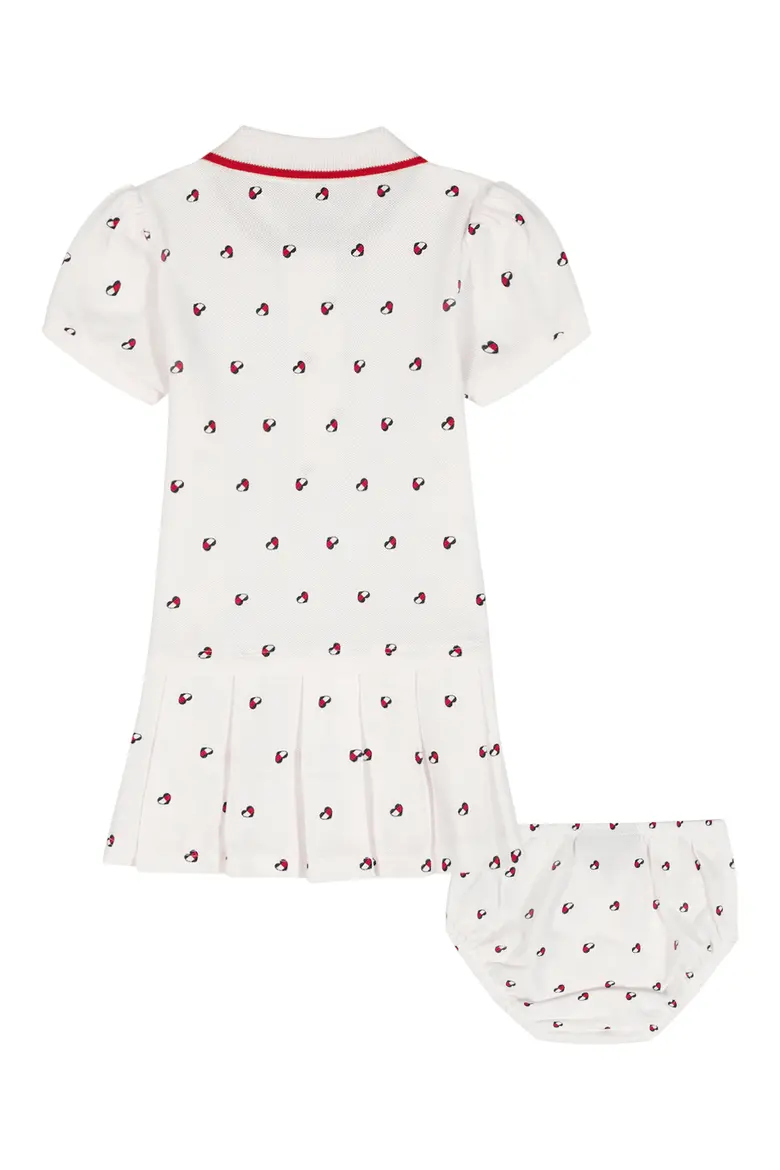 Heart Polo Dress & Bloomers-White - Image 2