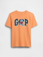 Kids Graphic T-Shirt-Dino Orange