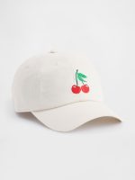 Graphic Baseball Hat-Cherry Print