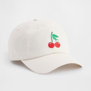 Graphic Baseball Hat-Cherry Print