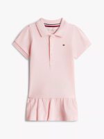 Babies' Stretch Pique Polo Dress-Precious Pink