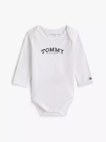Babies' Long-Sleeve Monotype Logo Onesie-White