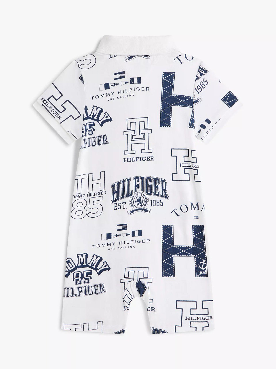 Babies' Allover Logo Coverall-Th Optic White - Image 2