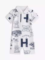Babies' Allover Logo Coverall-Th Optic White