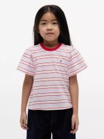 Kids' Stripe T-Shirt-Pearly Pink Stripes
