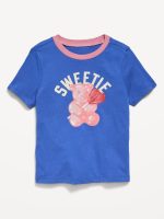 Short-Sleeve Graphic T-Shirt for Toddler Girls-Crayon Blue