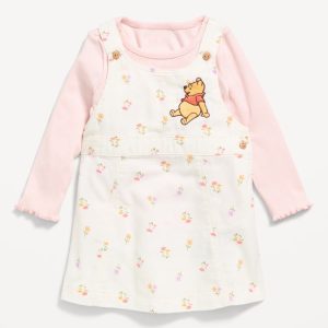 Disney© Long-Sleeve T-Shirt and Dress Set for Baby-Pastel Pink