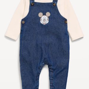 Disney© Long-Sleeve T-Shirt and Overalls Set for Baby-Mickey