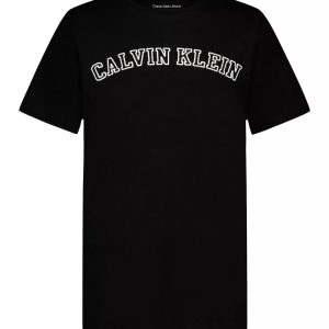 Boys Stencil Logo Crewneck Tee-Black