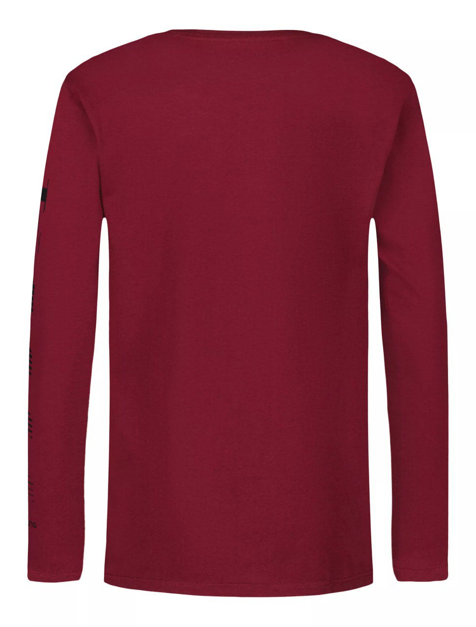 Boys Monogram Gradient Stripe Long Sleeve Tee-Red - Image 2