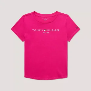 Kids' Tommy Logo T-Shirt-Eccentric Magenta