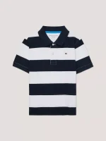 Kids' Rugby Stripe Polo-Navy